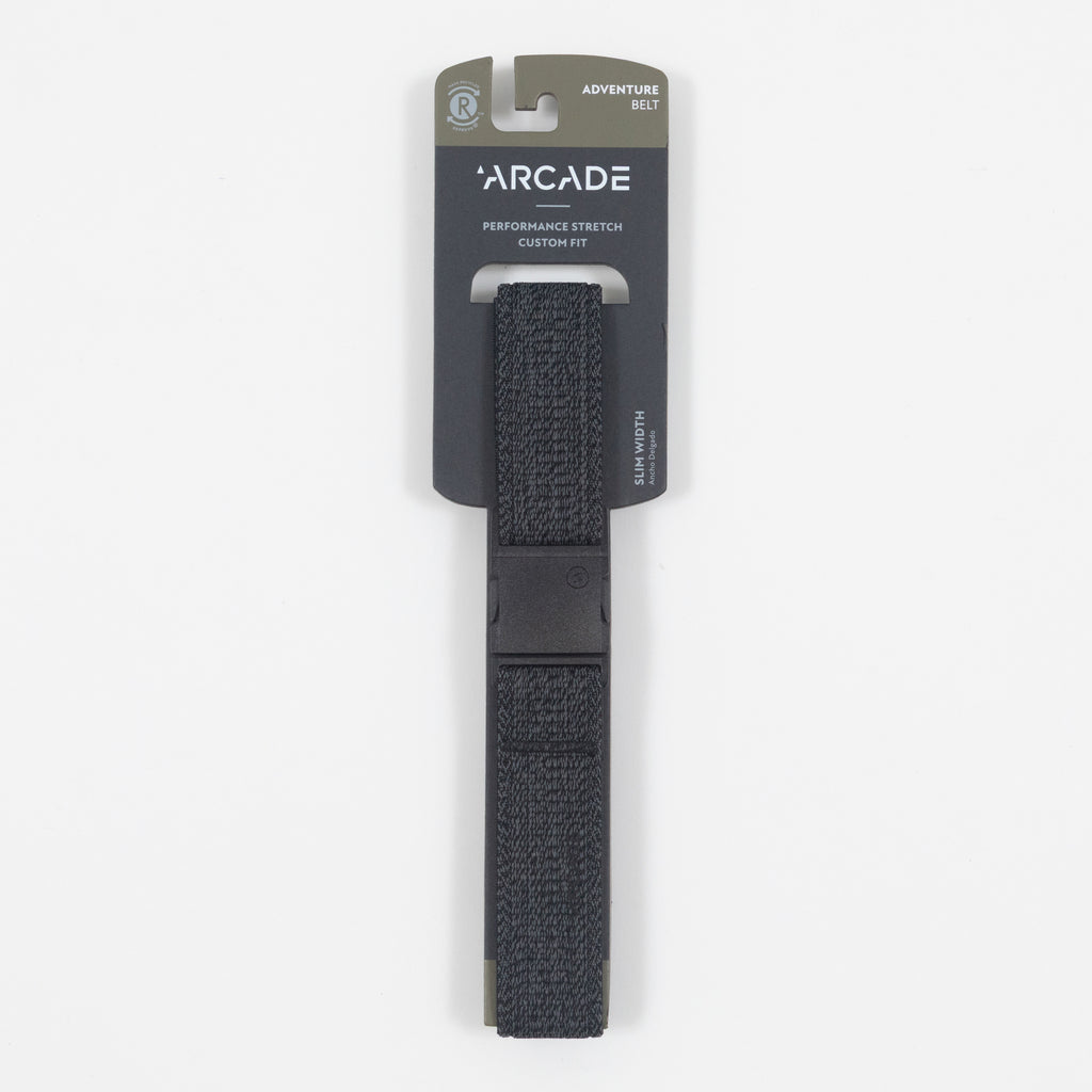 ARCADE BELTS Atlas Slim Belt in HEATHER BLACK