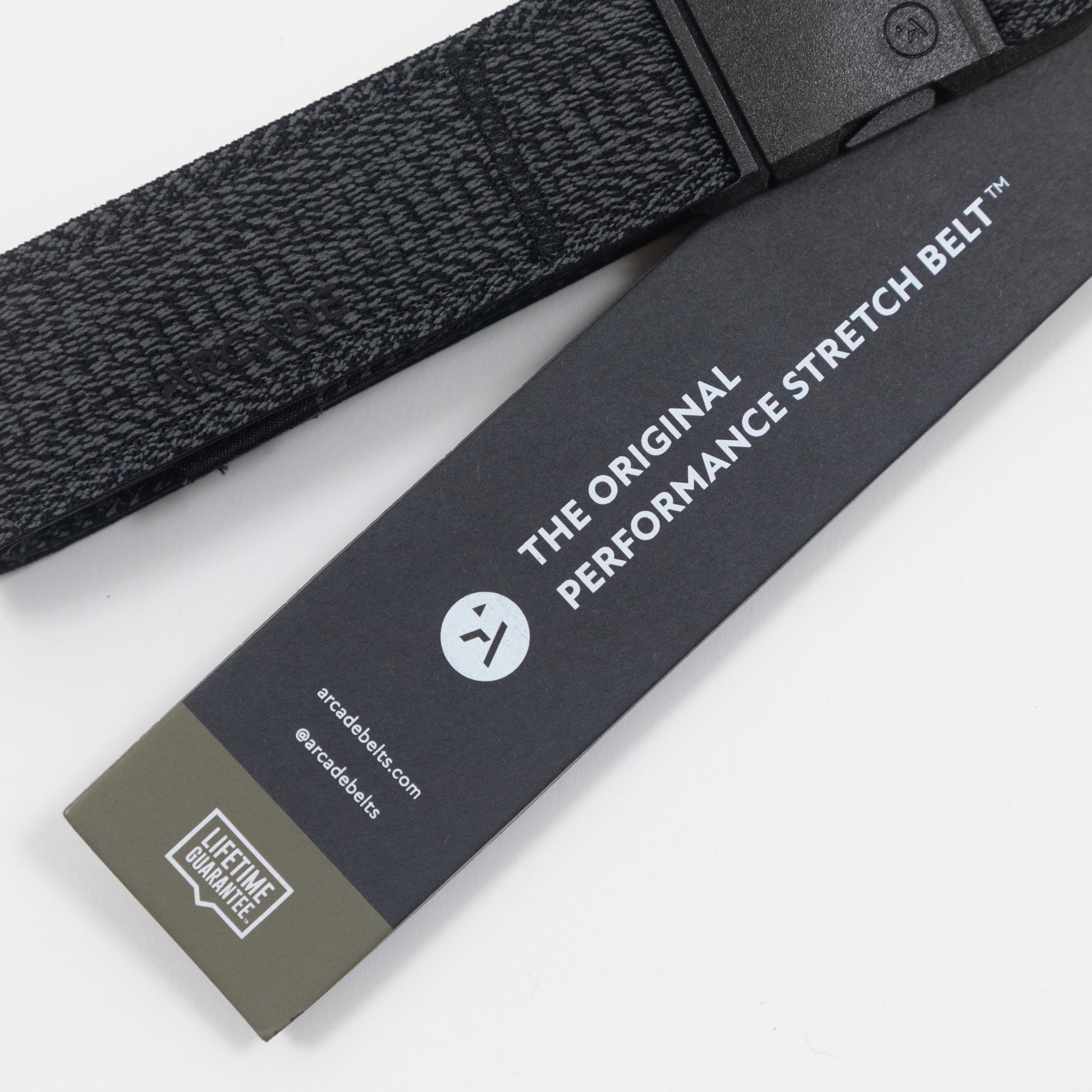 ARCADE BELTS Atlas Slim Belt in HEATHER BLACK