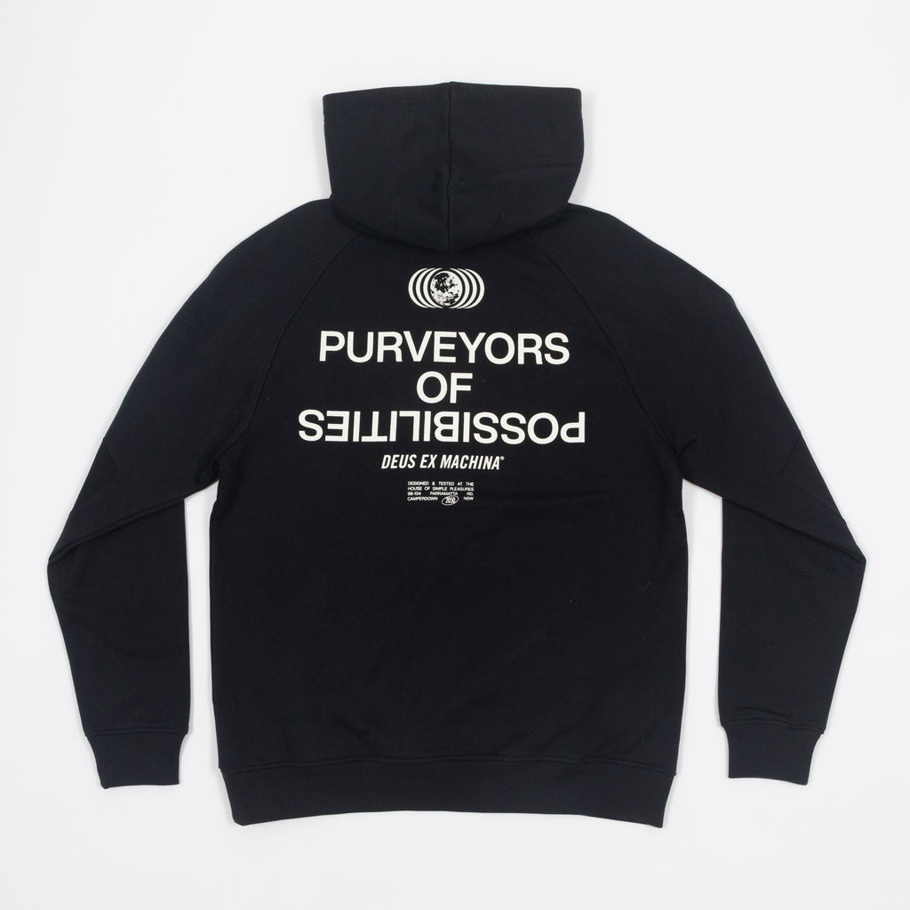DEUS EX MACHINA Axis Hoodie in BLACK