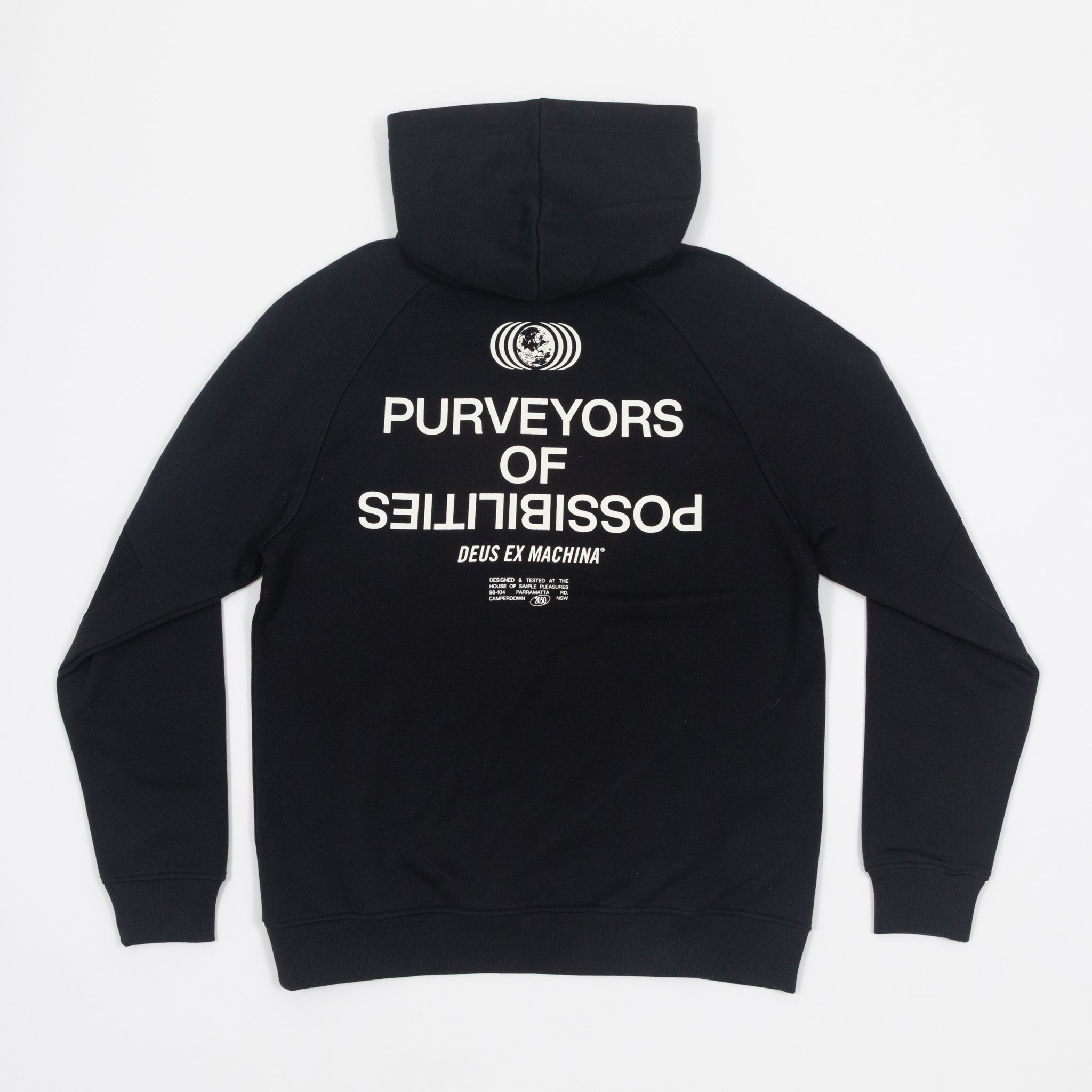 DEUS EX MACHINA Axis Hoodie in BLACK