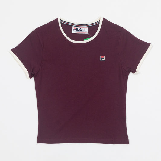 Womens FILA Azzura Baby Top in BURGUNDY