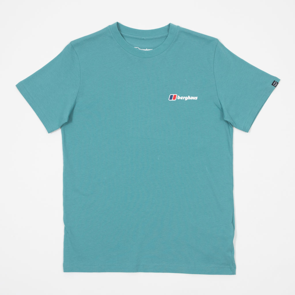 BERGHAUS Front & Back Logo T-Shirt in TEAL