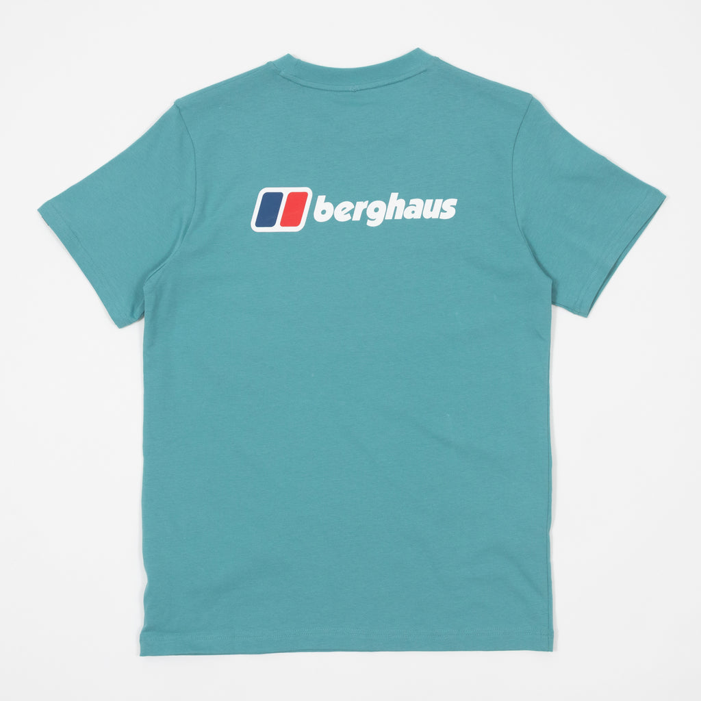 BERGHAUS Front & Back Logo T-Shirt in TEAL