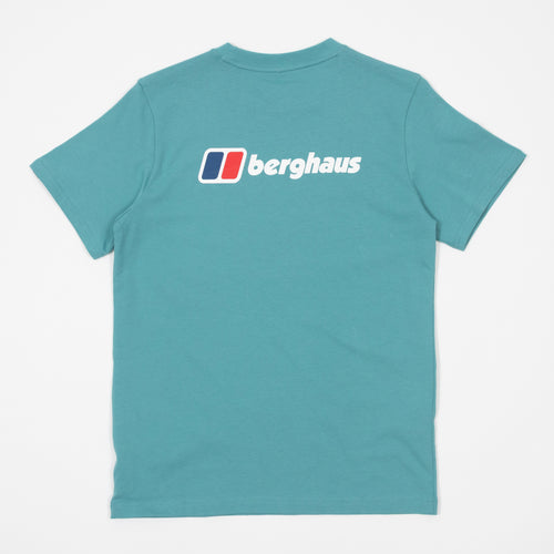 BERGHAUS Front & Back Logo T-Shirt in TEAL
