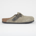 BIRKENSTOCK Boston Mixed Leather Clog in FADED KHAKI