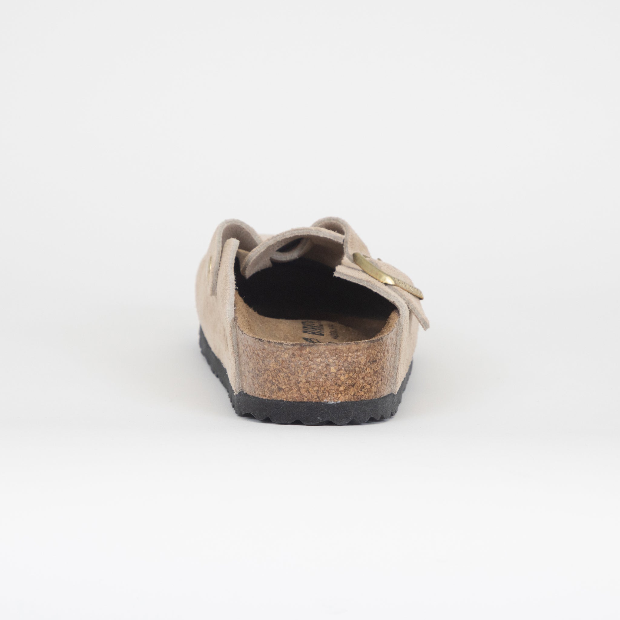 BIRKENSTOCK Boston Suede Leather Sandals in Sandcastle