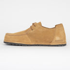 BIRKENSTOCK Utti Lace Suede Leather Shoes in CORK BROWN
