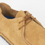 BIRKENSTOCK Utti Lace Suede Leather Shoes in CORK BROWN