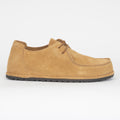 BIRKENSTOCK Utti Lace Suede Leather Shoes in CORK BROWN