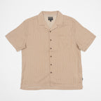 BRIXTON Bunker Slub Shirt in Italian Clay Stripe