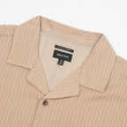 BRIXTON Bunker Slub Shirt in Italian Clay Stripe