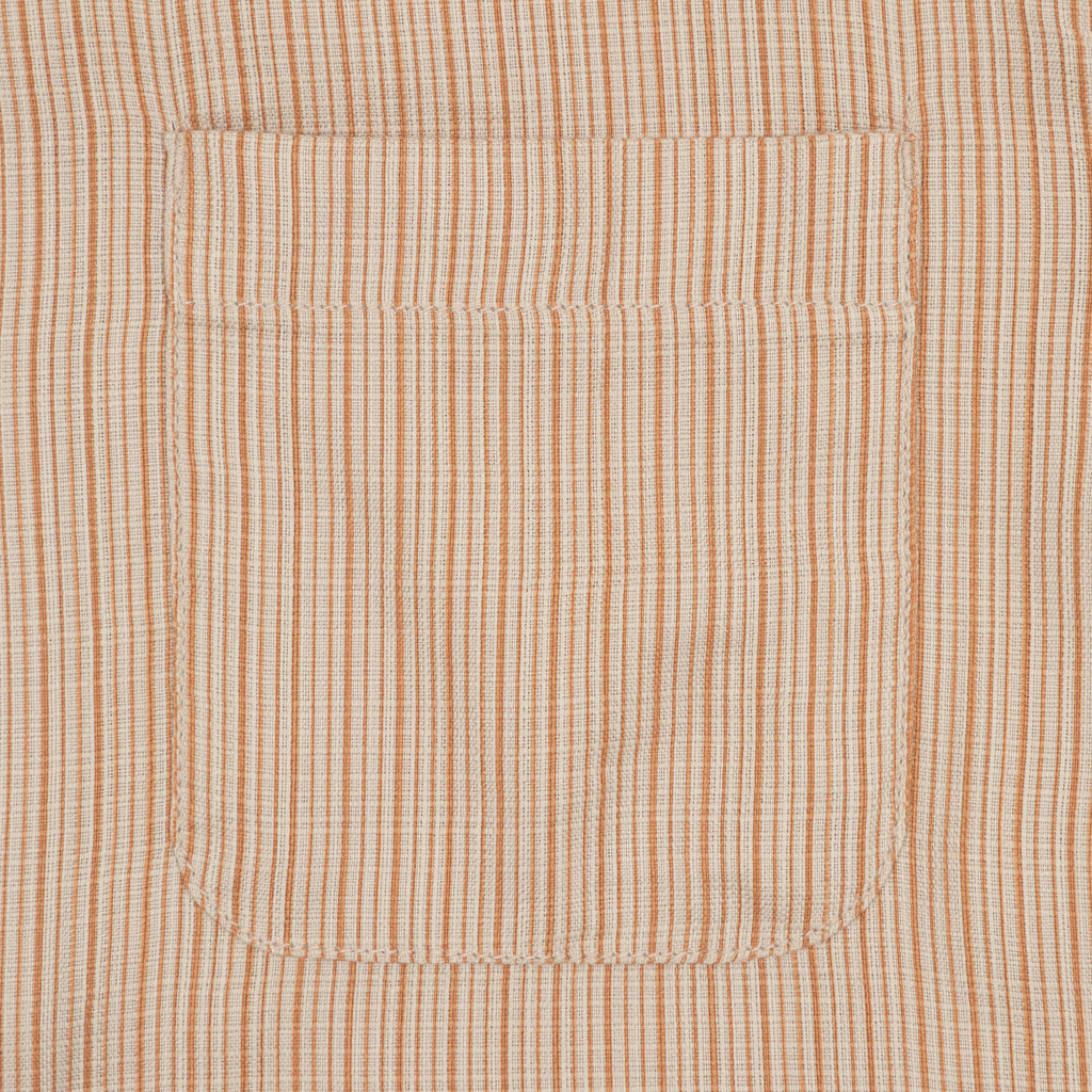 BRIXTON Bunker Slub Shirt in Italian Clay Stripe