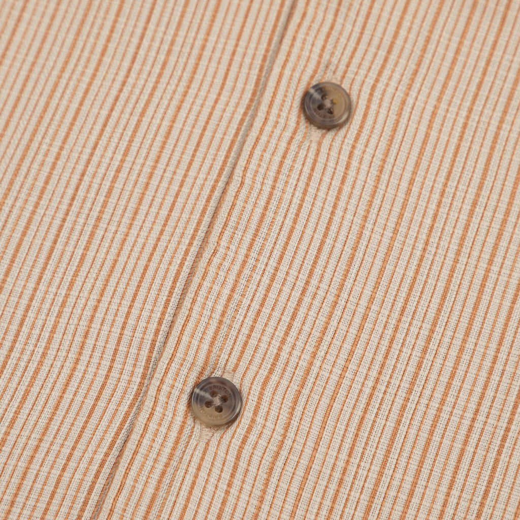 BRIXTON Bunker Slub Shirt in Italian Clay Stripe
