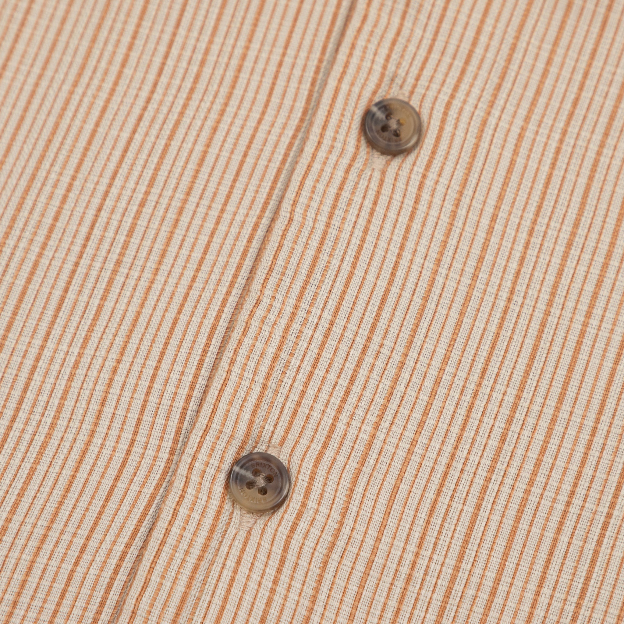 BRIXTON Bunker Slub Shirt in Italian Clay Stripe