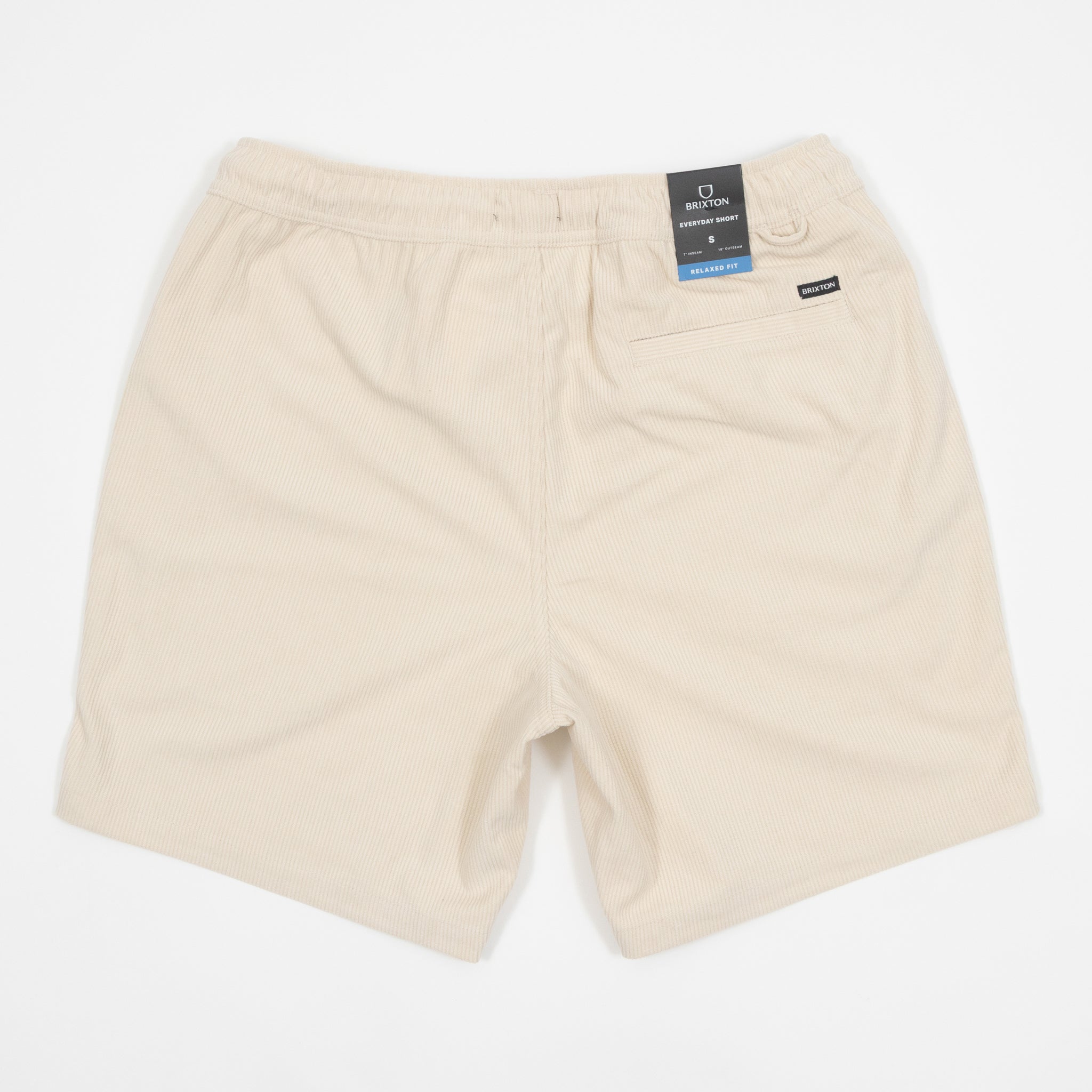 BRIXTON Everyday Corduroy Shorts in Whitecap