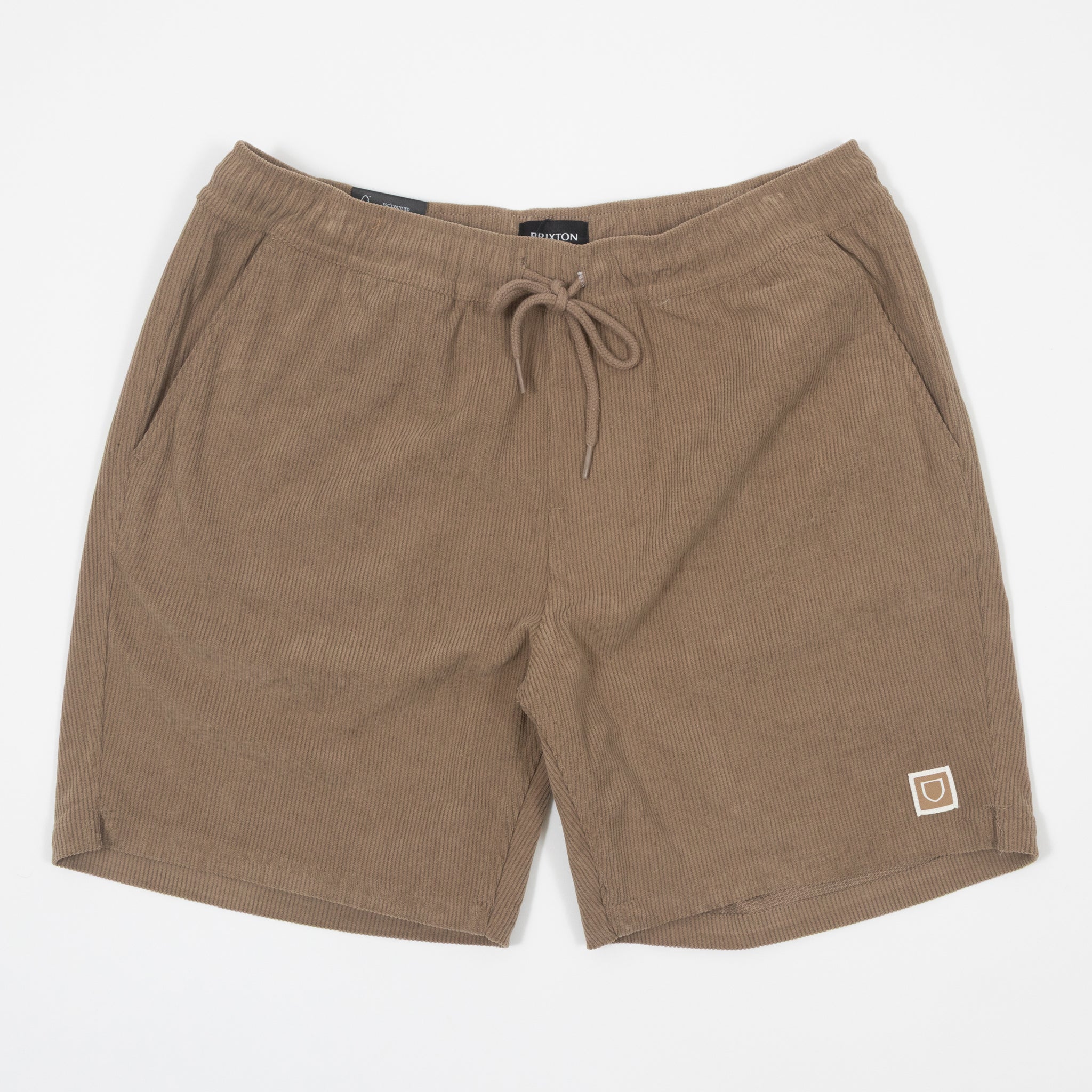 BRIXTON Everyday Corduroy Shorts in Vintage Khaki
