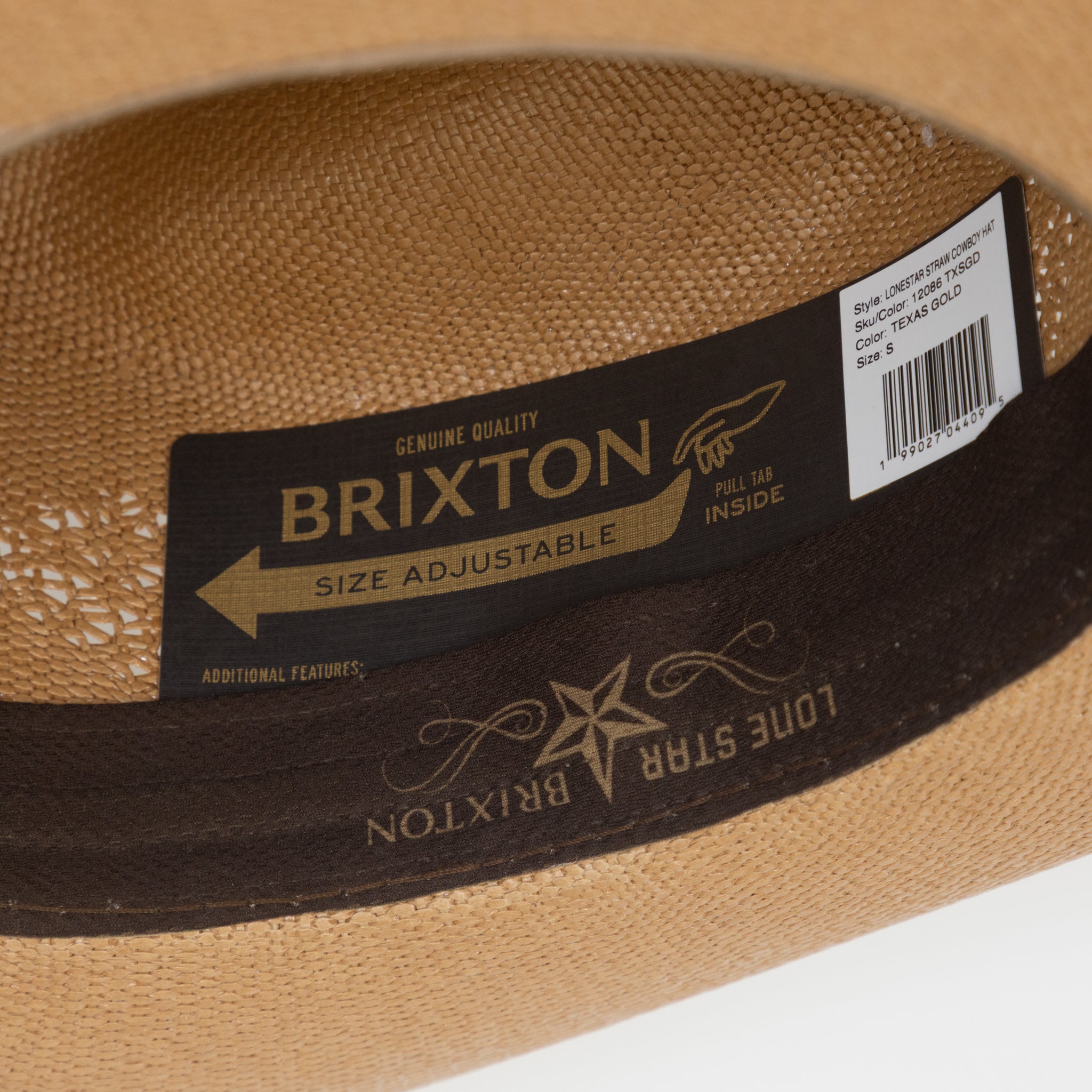 BRIXTON LoneStar Straw Cowboy Hat in Texas Gold