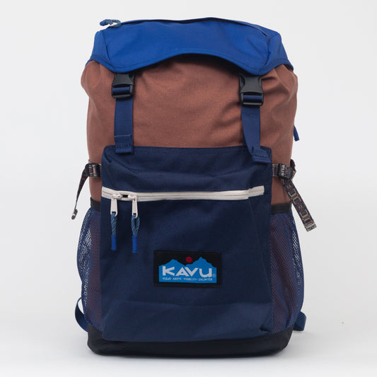 KAVU Daypack Backpack in BLUE & BROWN