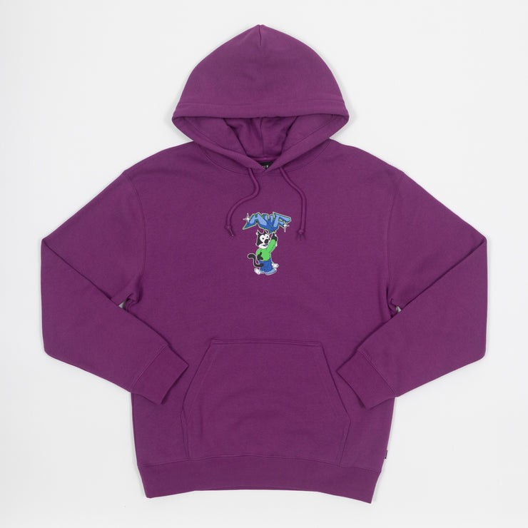 HUF Bad Cat Pullover Hoodie in PURPLE