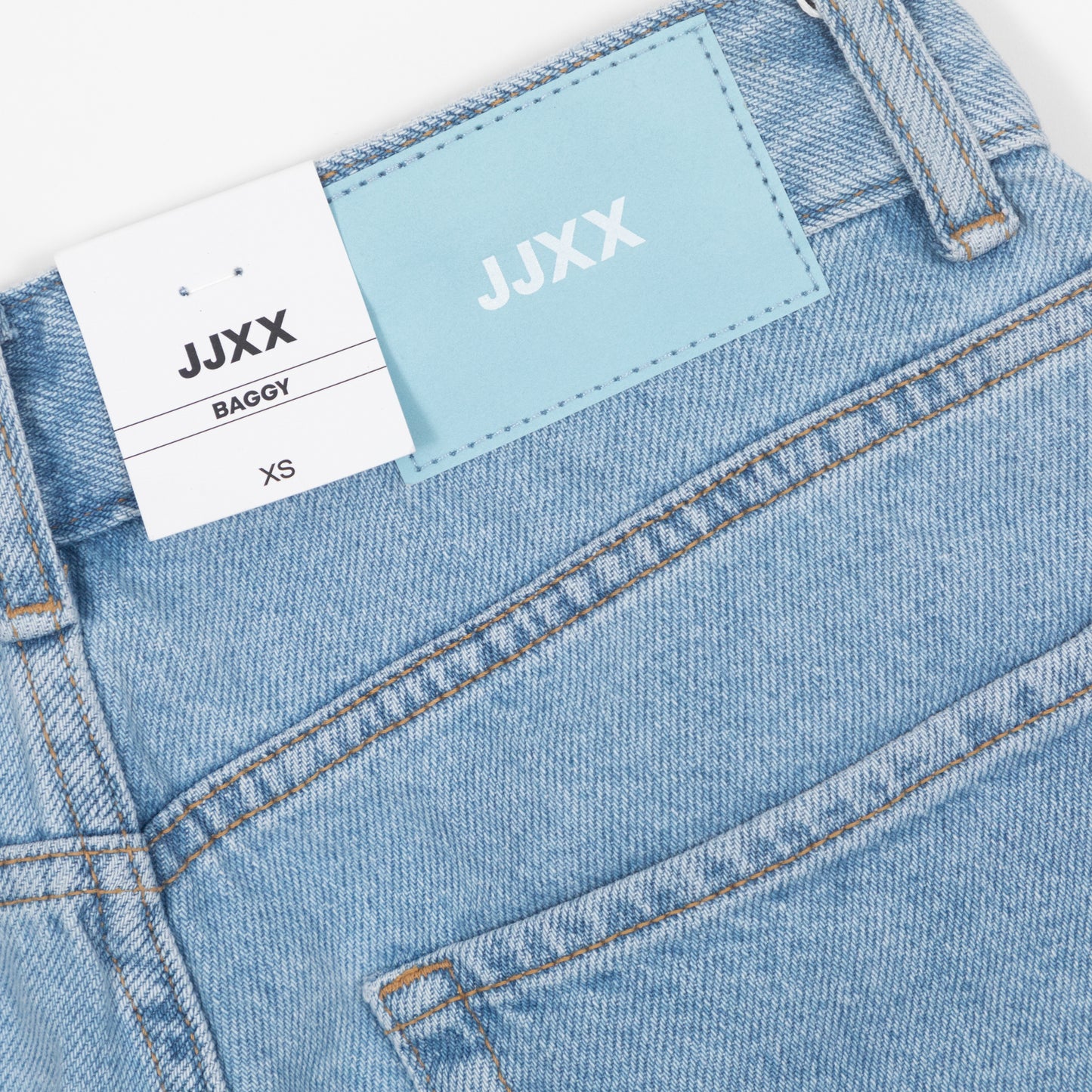 Womens JJXX Baggy Long Denim Shorts in BLUE