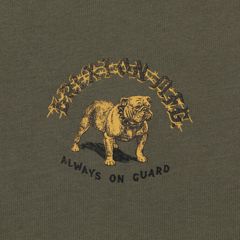 BRIXTON Bauer HW T-Shirt in OLIVE GREEN CLASSIC WASH