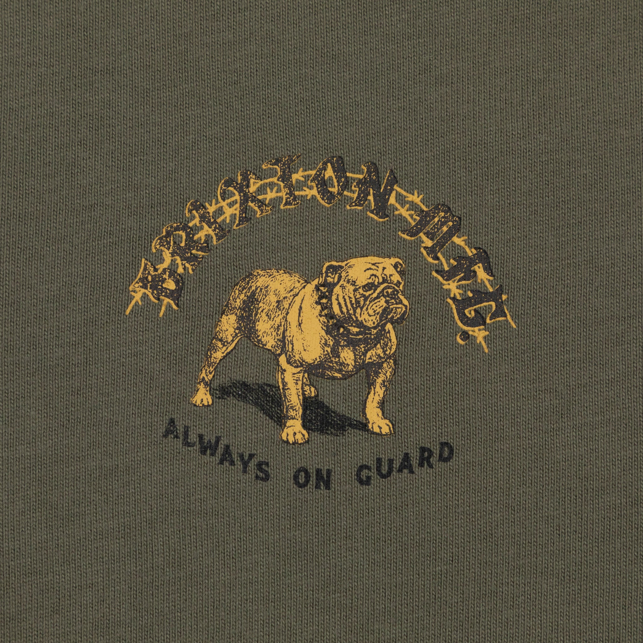 BRIXTON Bauer HW T-Shirt in OLIVE GREEN CLASSIC WASH
