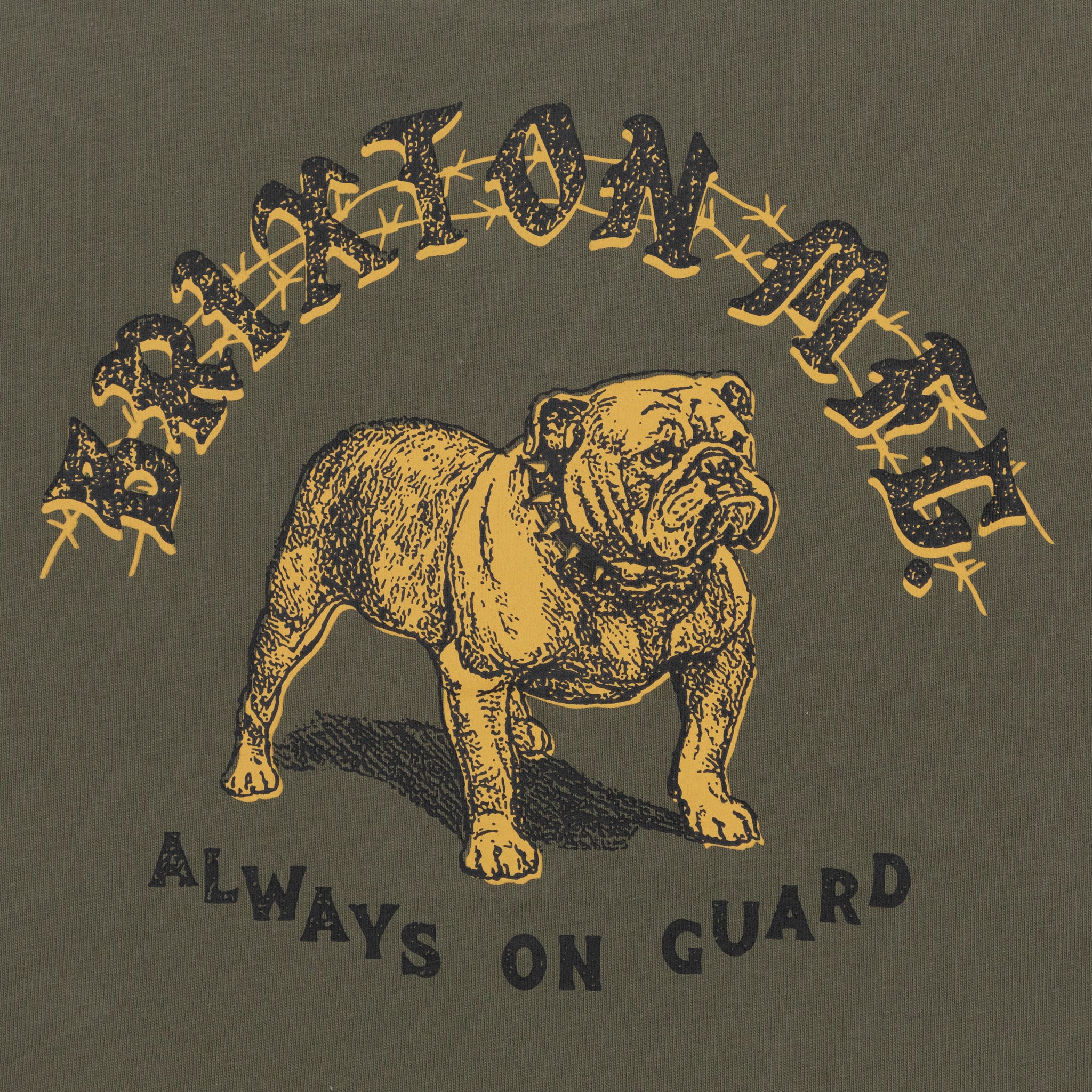 BRIXTON Bauer HW T-Shirt in OLIVE GREEN CLASSIC WASH