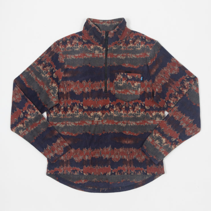 KAVU Bay Ridge Fleece in RED TIE DYE