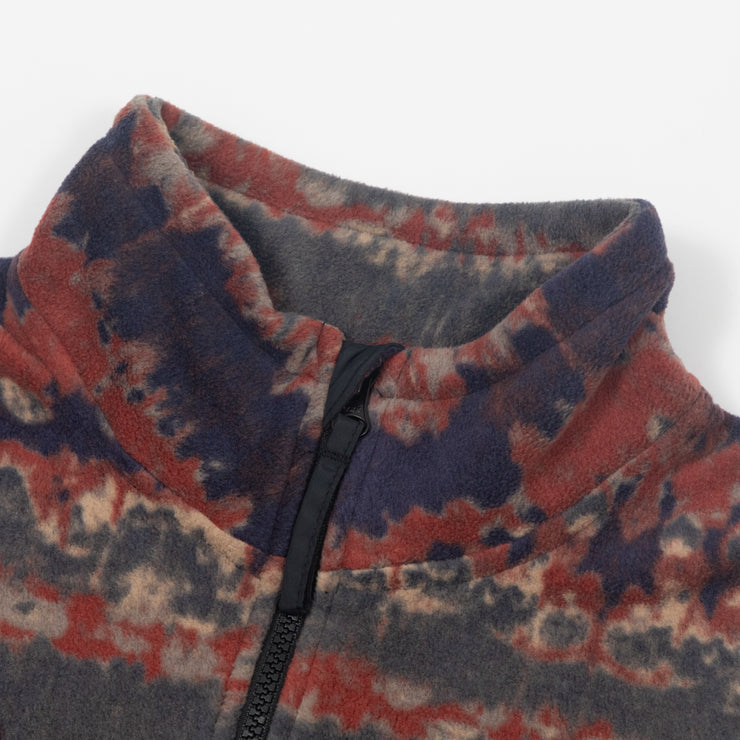 KAVU Bay Ridge Fleece in RED TIE DYE