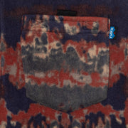 KAVU Bay Ridge Fleece in RED TIE DYE