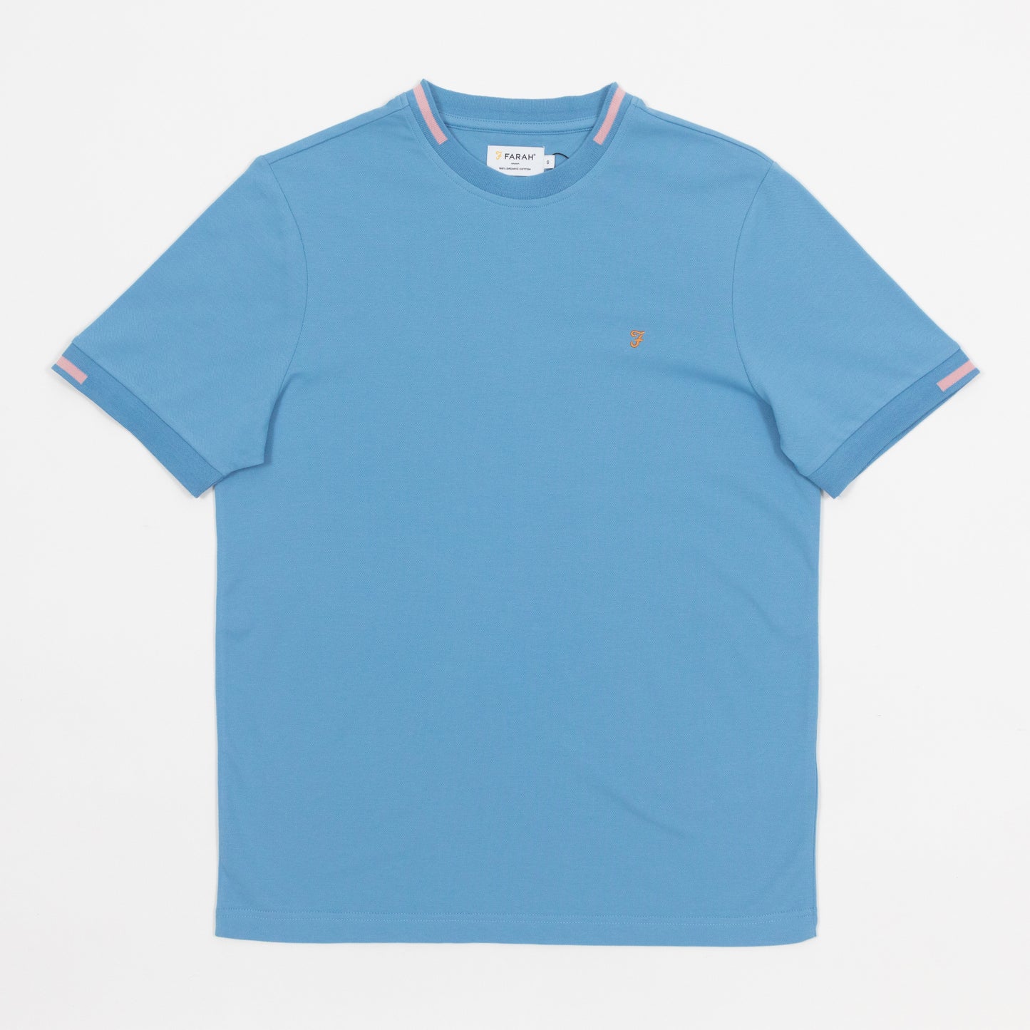 FARAH Bedingfield Tipping T-Shirt in BLUE