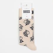 HAPPY SOCKS Bee Socks in CREAM & BLACK