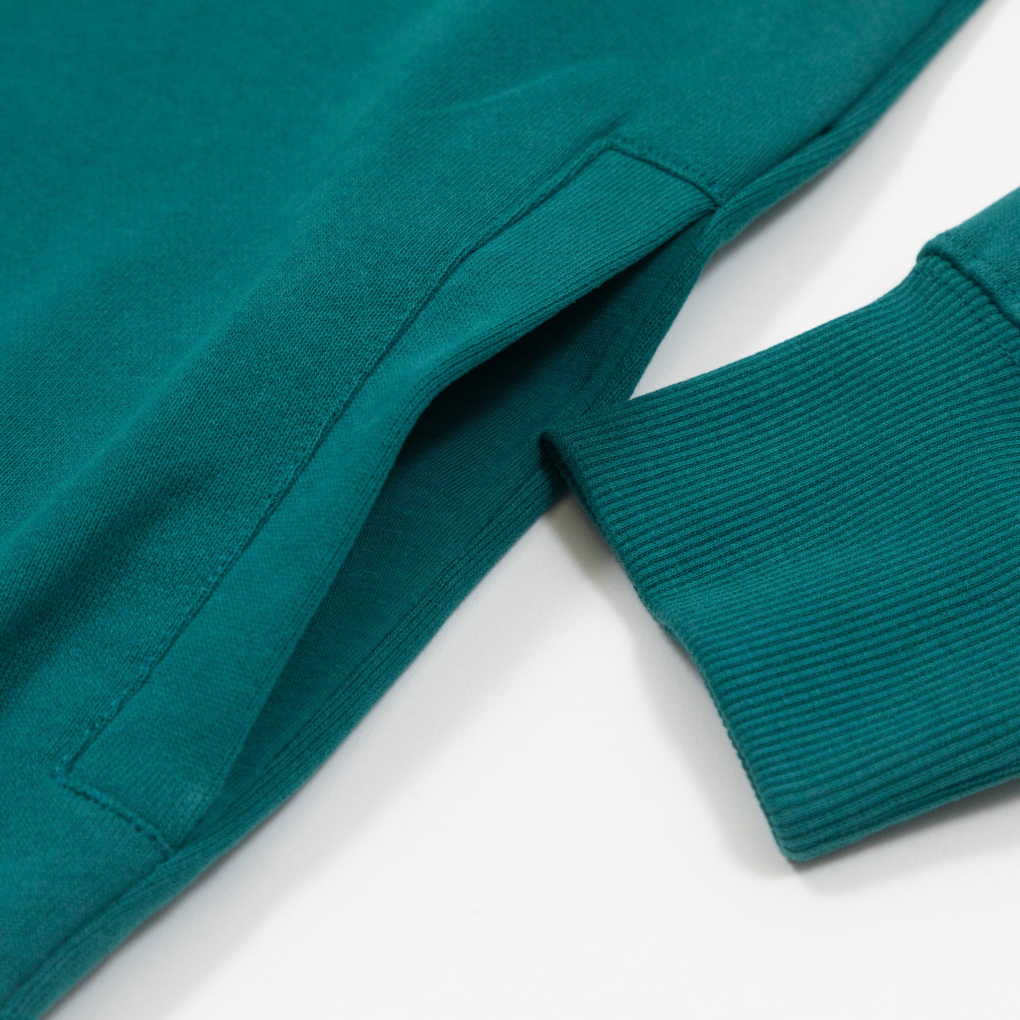 HUF Big Block Quarter Zip Terry Sweatshirt in GREEN