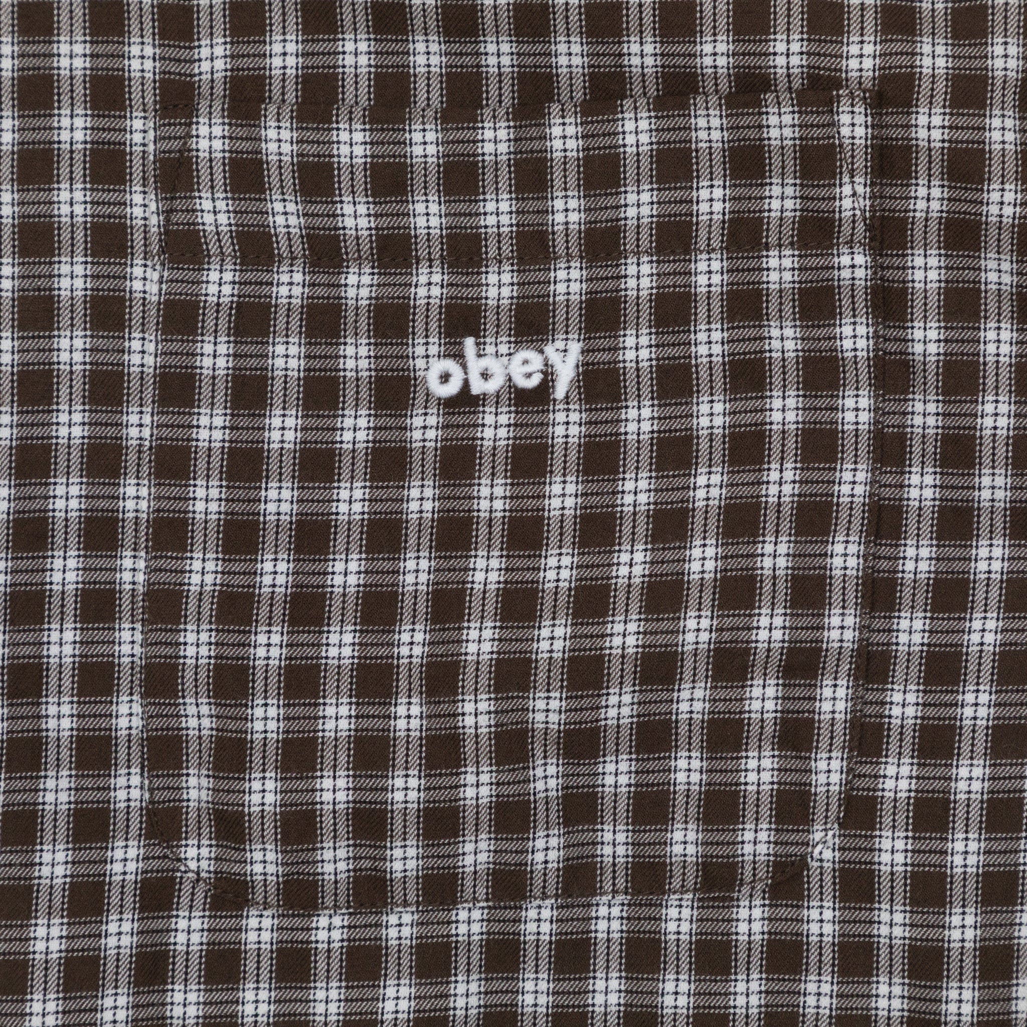 OBEY Bigwig Andy Woven Shirt IN BROWN