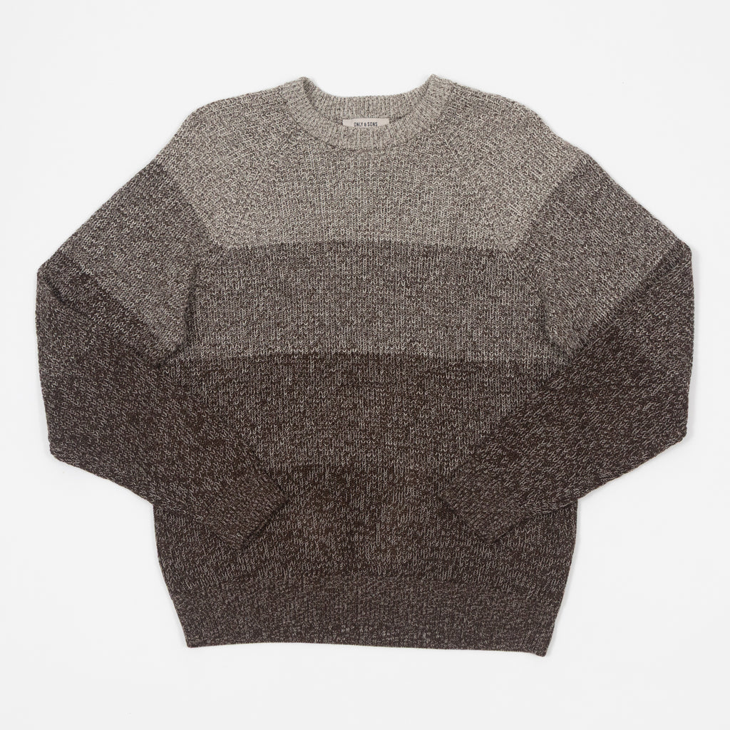 ONLY & SONS Birk Knitted Sweatshirt in BROWN