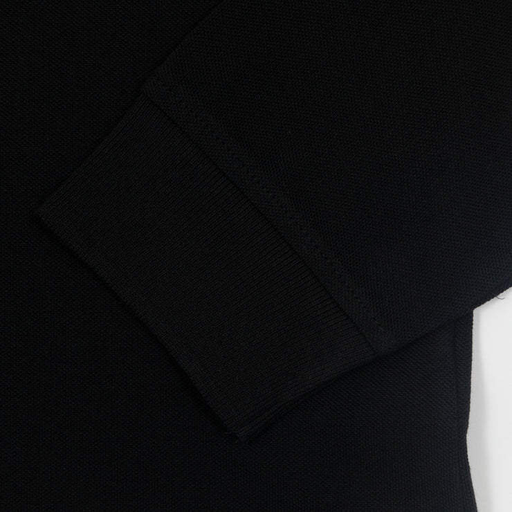 FARAH Blanes Long Sleeve Polo Shirt in BLACK