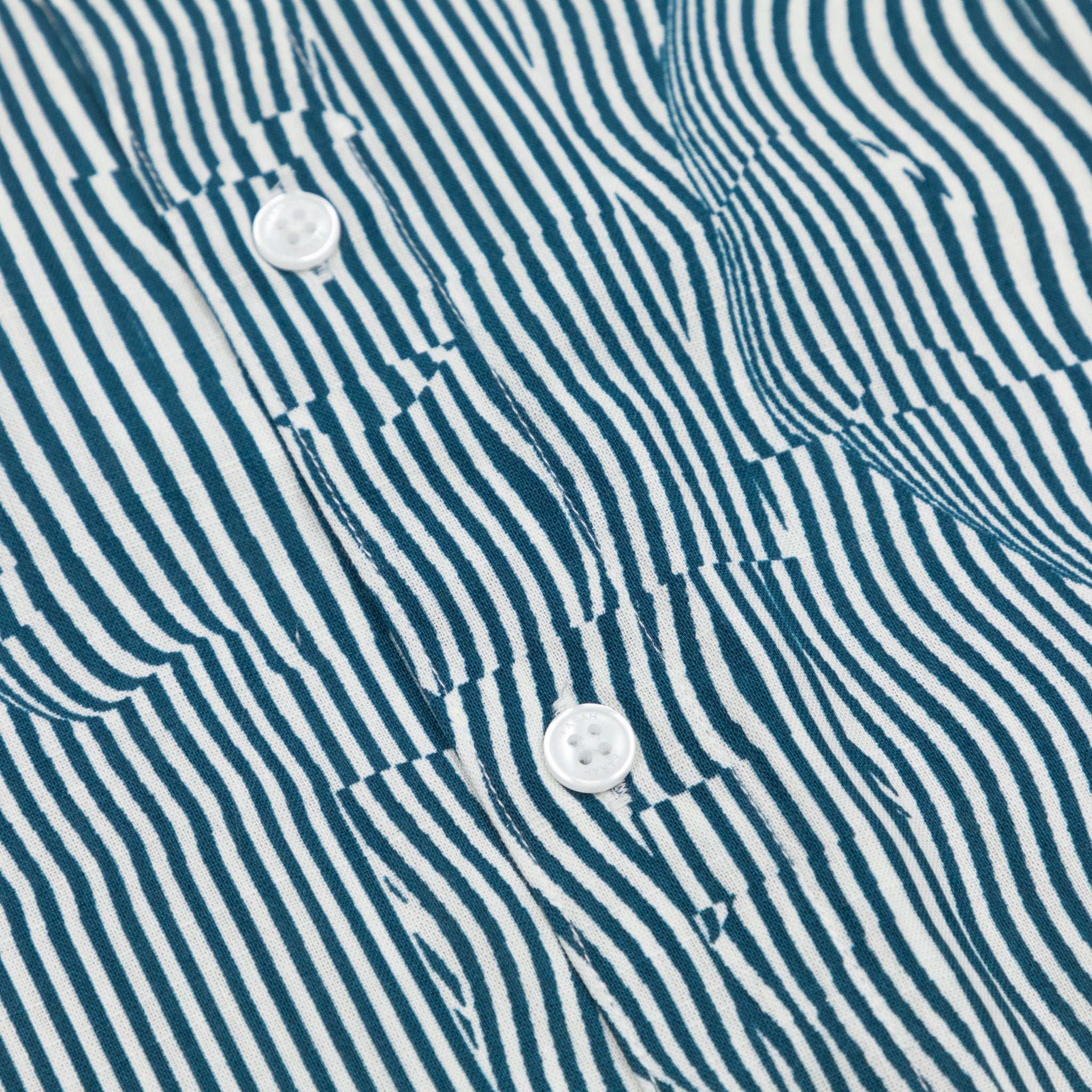 FARAH Blige Stripe Shirt in GREEN & WHITE