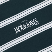JACK & JONES Block Stripe Short Sleeve T-Shirt in FOREST GREEN