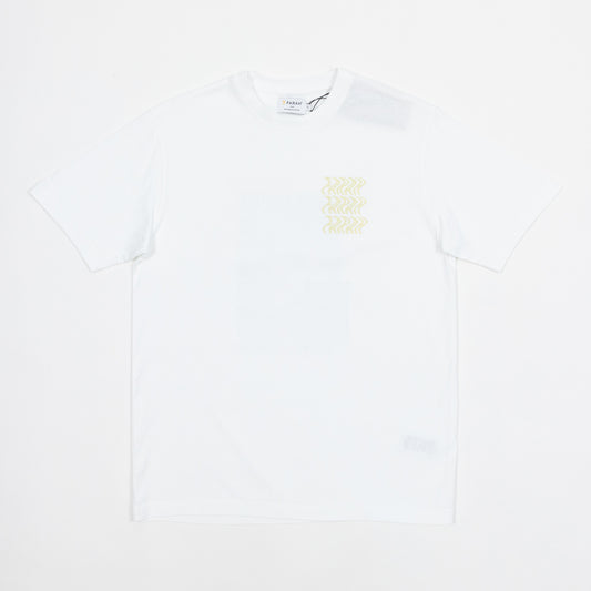 FARAH Blond Graphic Print T-Shirt in WHITE