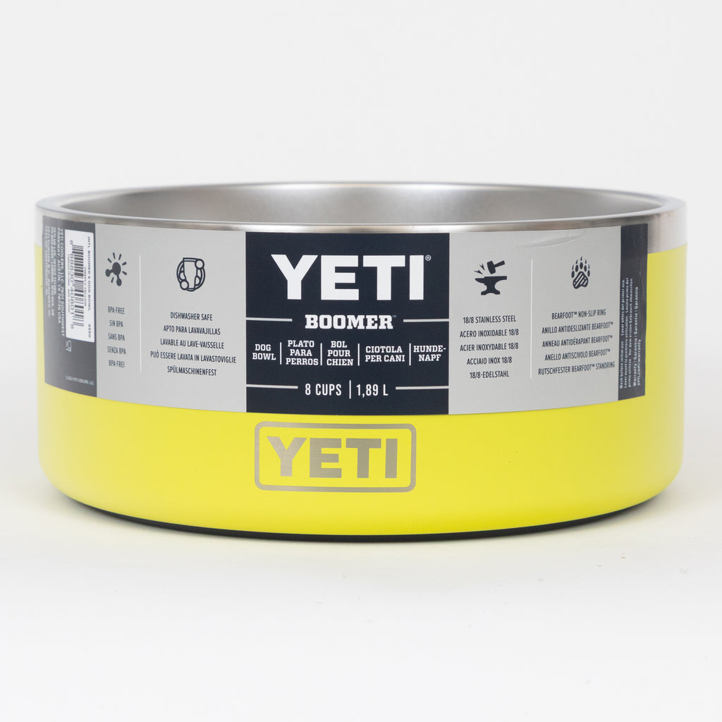 yeti dog boomer insulated water bowl firefly yellow