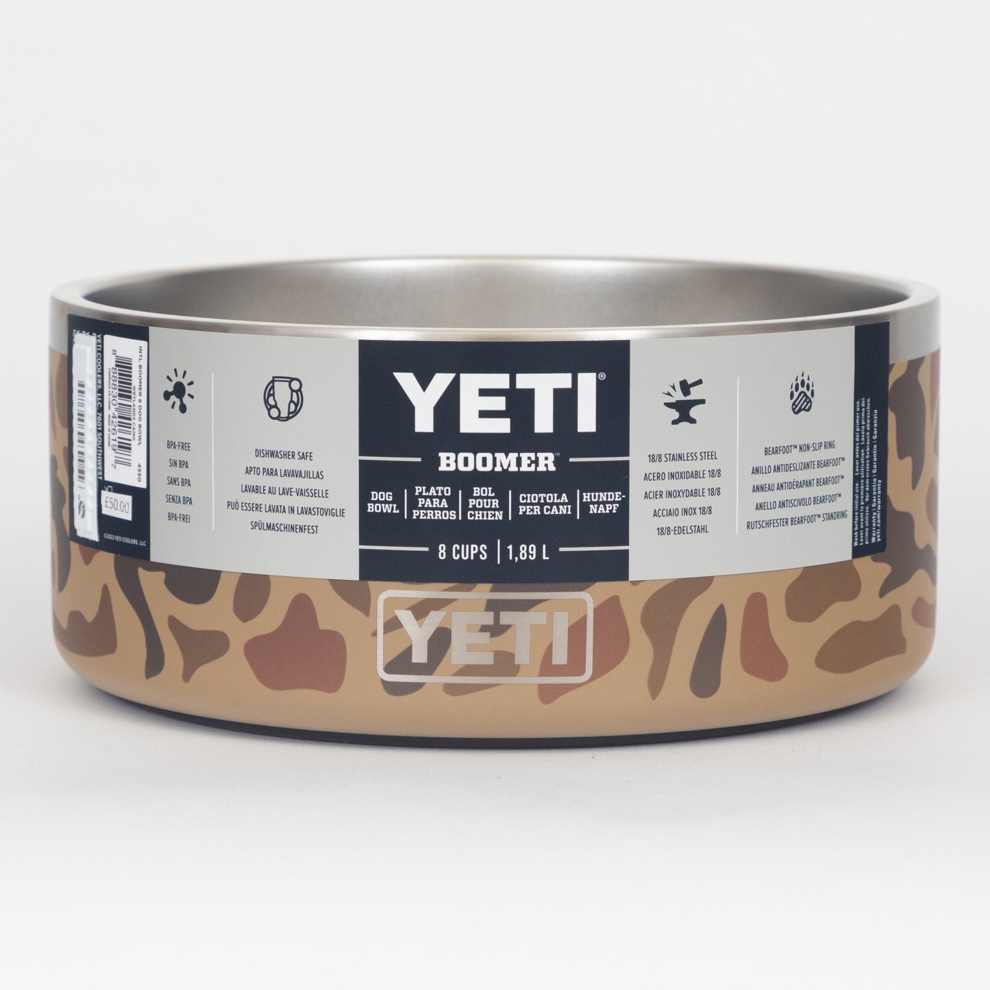 YETI Boomer 8 Dog Bowl in WETLANDS CAMO