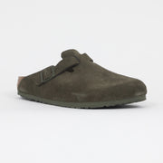 BIRKENSTOCK Boston Suede Leather Sandals in GREEN