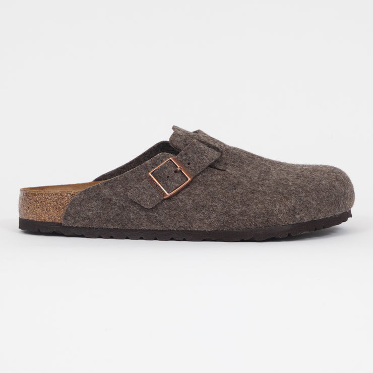 BIRKENSTOCK Boston Wool Felt Sandals in BROWN