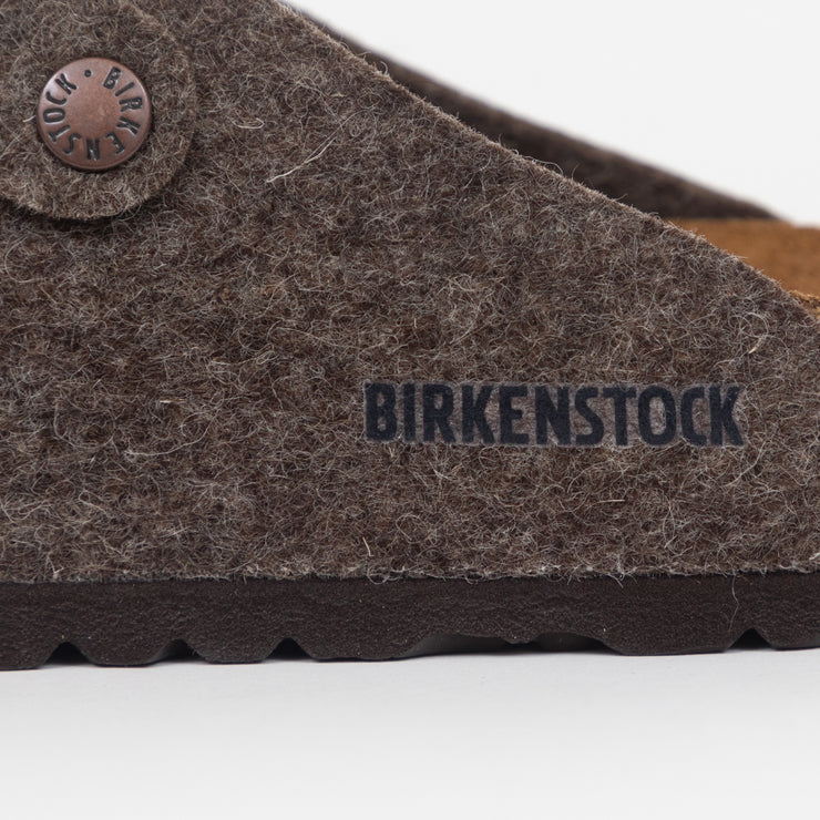BIRKENSTOCK Boston Wool Felt Sandals in BROWN