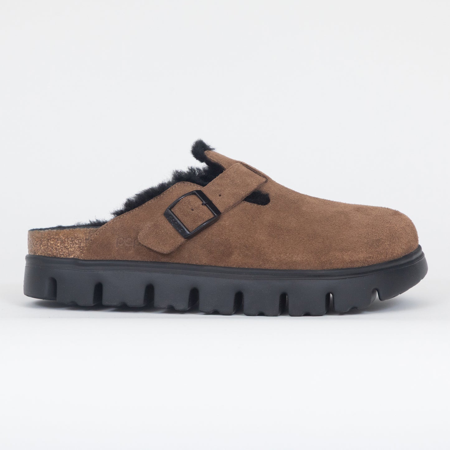 Womens BIRKENSTOCK Boston Chunky Shearling Clogs in TEA