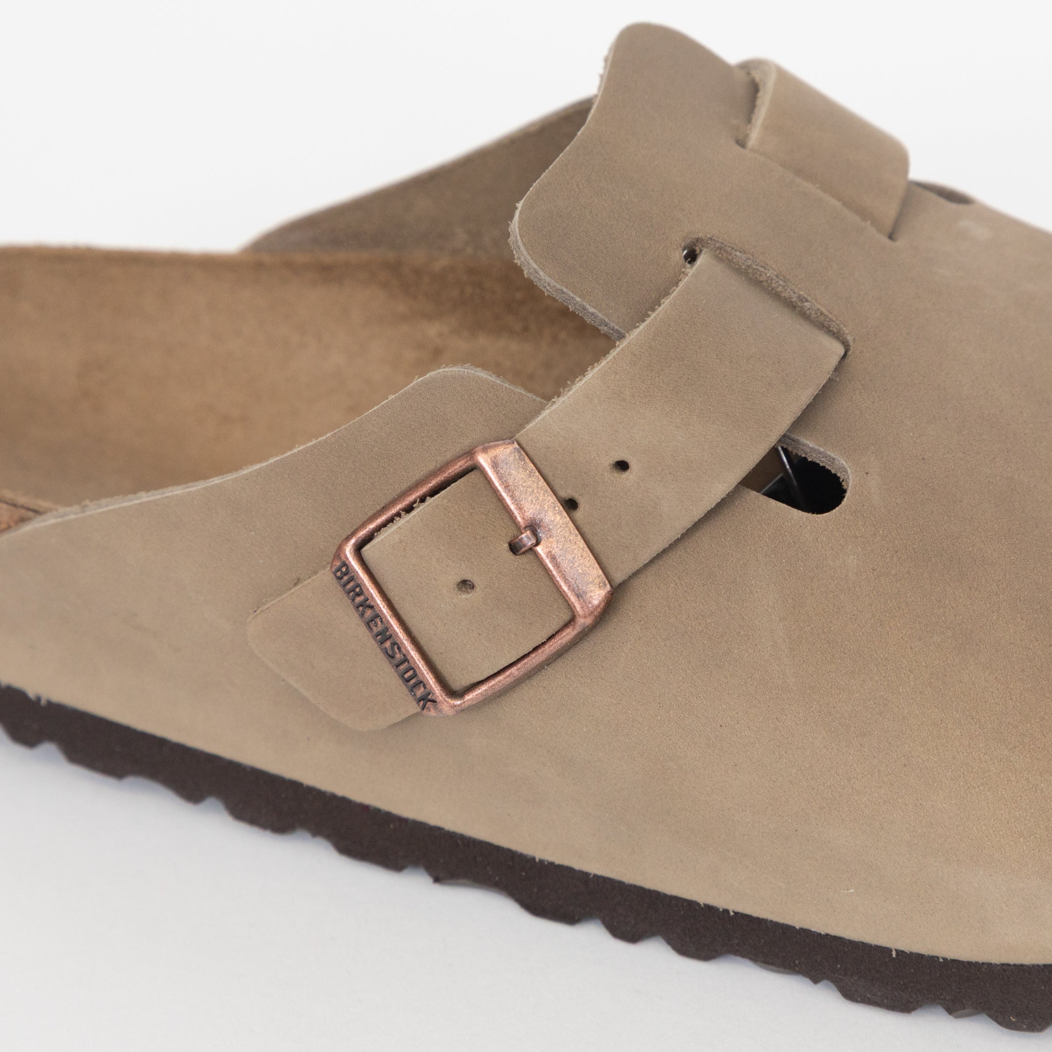 BIRKENSTOCK Boston Clog Oiled Leather Sandals in TOBACCO BROWN