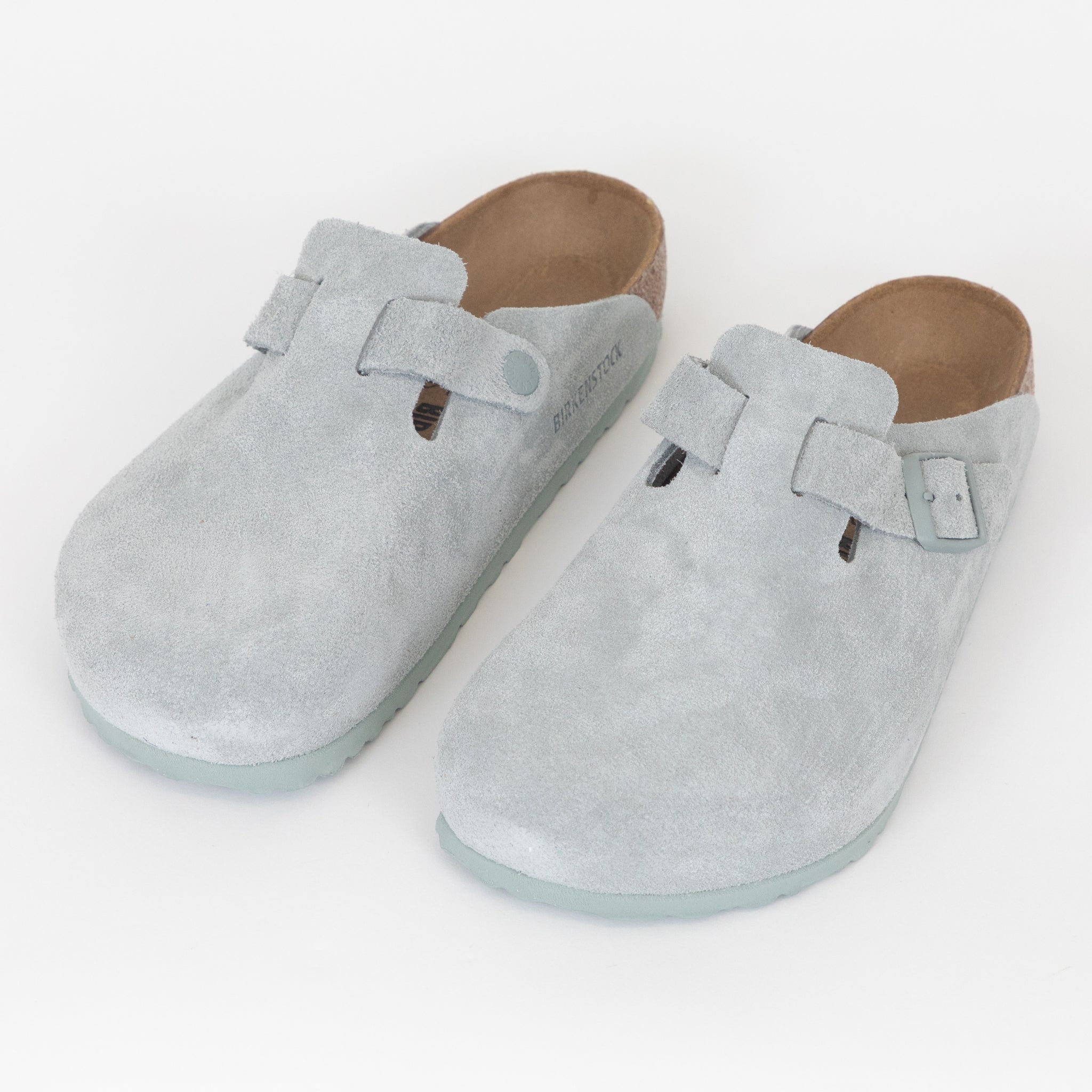 birkenstock boston clog sandals pure sage regular fit