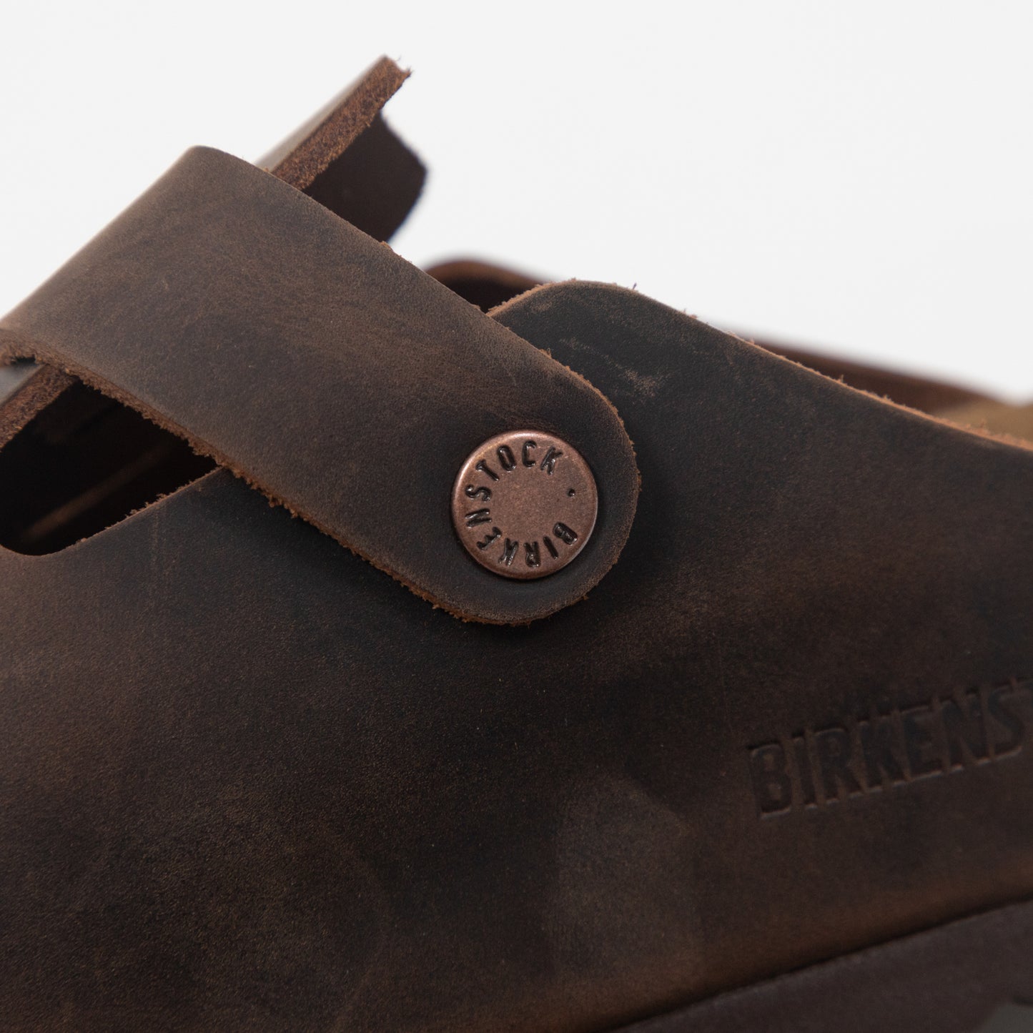 BIRKENSTOCK Boston Soft Footbed Oiled Leather Clogs in DARK BROWN
