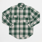 Womens BRIXTON Bowery Boyfriend Flannel Check Shirt in GREEN