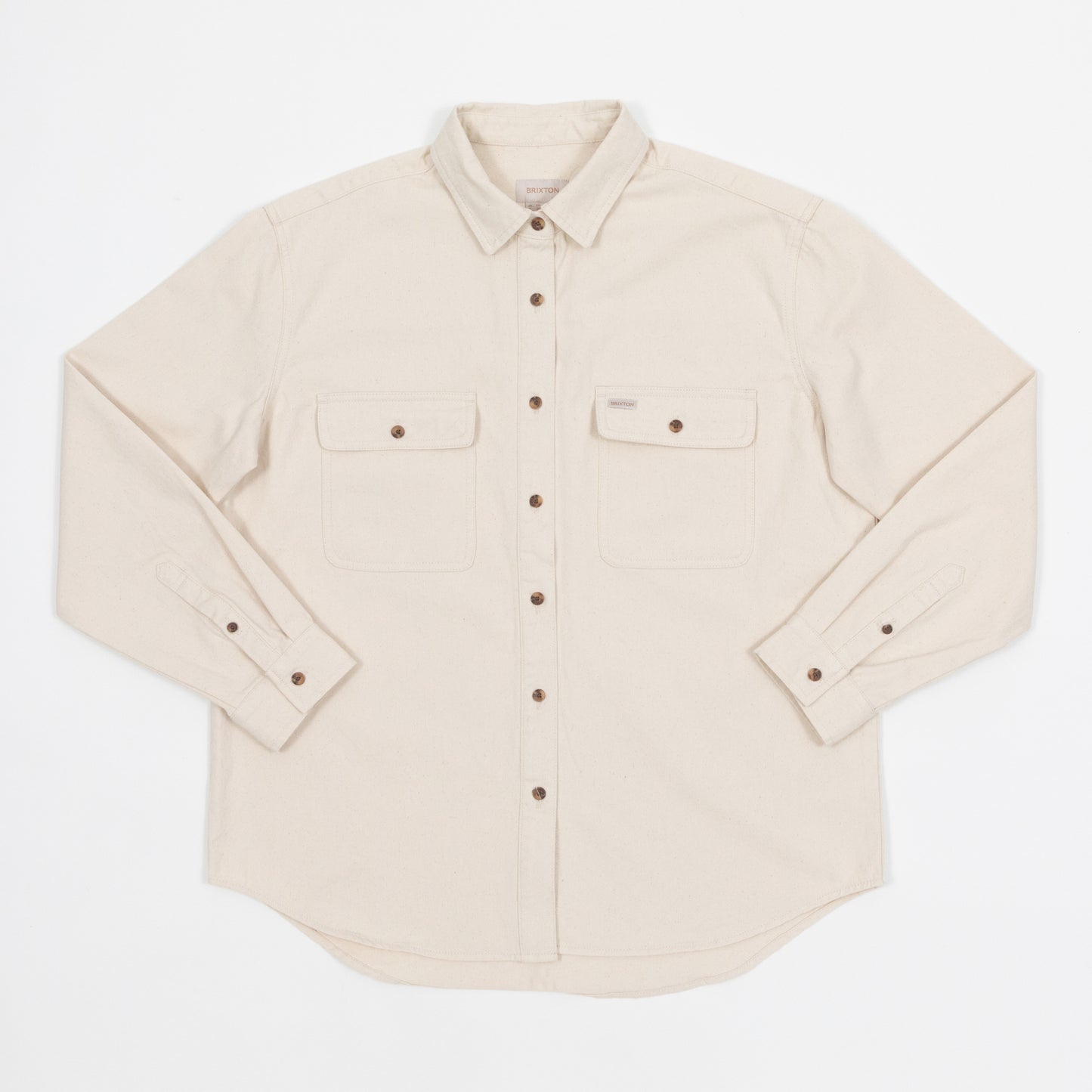 Women's BRIXTON Bowery Boyfriend Overshirt in CREAM